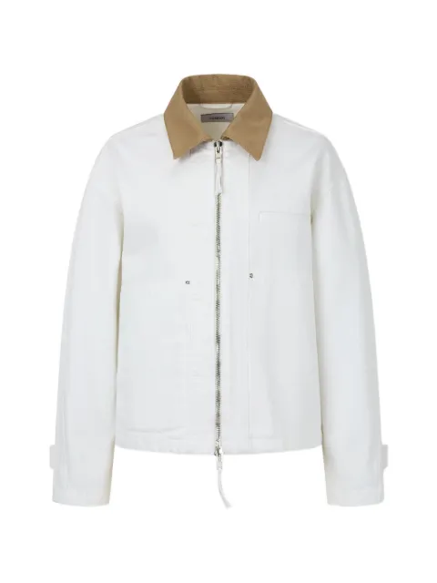 TOMBOY contrast-collar denim jacket