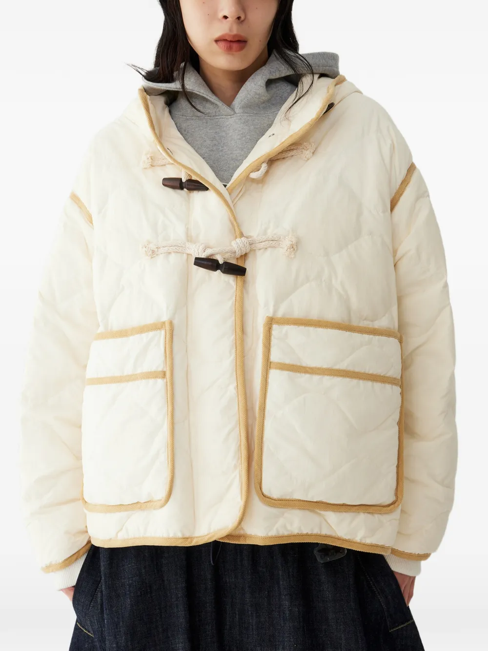  Tomboy Toggle Puffer Jacket - Neutrals 