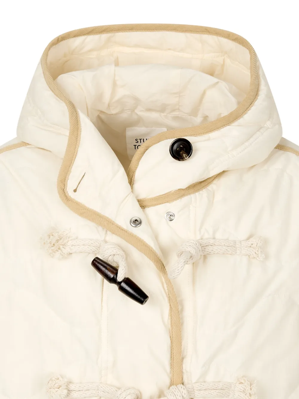 TOMBOY Donsjack met houtje touwtje Beige