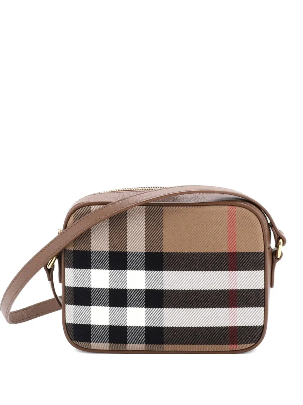 Burberry Pre-Owned Camera Bag House Check Canvas Small crossbody bag - Marrone