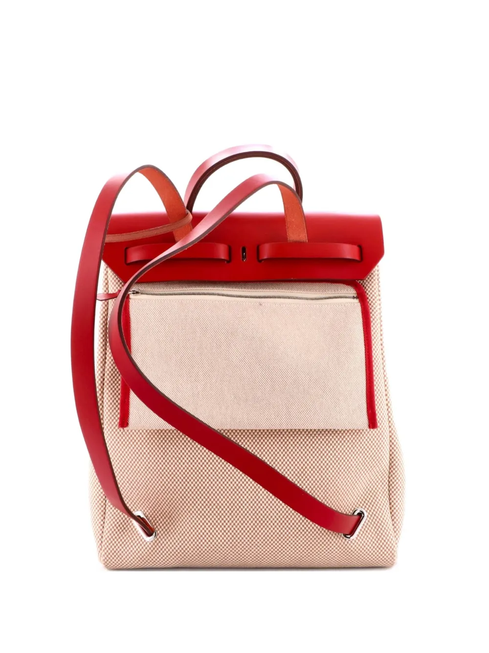 Hermès Pre-Owned Herbag A Dos Zip Toile and Leather backpack - Toni neutri