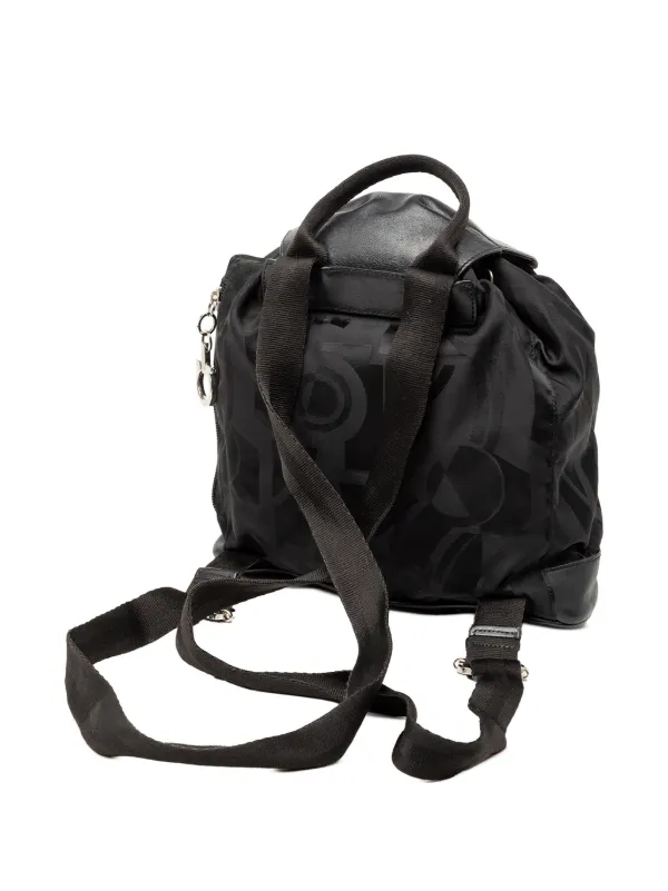 Pre-Loved Ferragamo Printed Nylon Backpack Salvatore Ferragamo Flap Buckle Backpack Printed Neoprene  main image 3