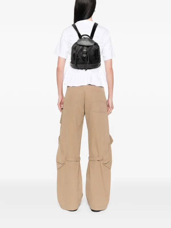 Ferragamo Pre-Owned 2000-2025 Printed Nylon Backpack | Black  display picture 3