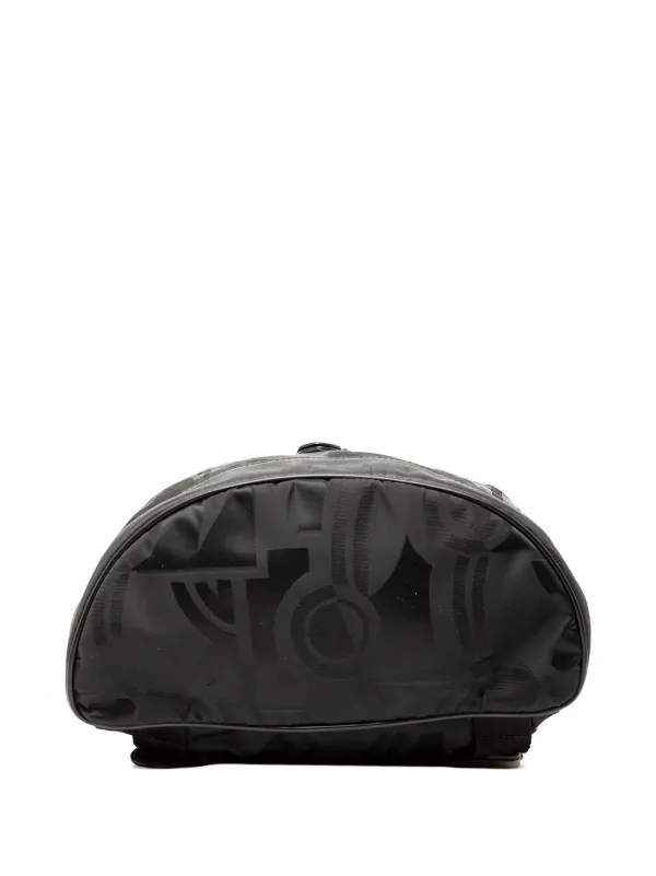 Pre-Loved Ferragamo Printed Nylon Backpack Salvatore Ferragamo Flap Buckle Backpack Printed Neoprene  main image 4