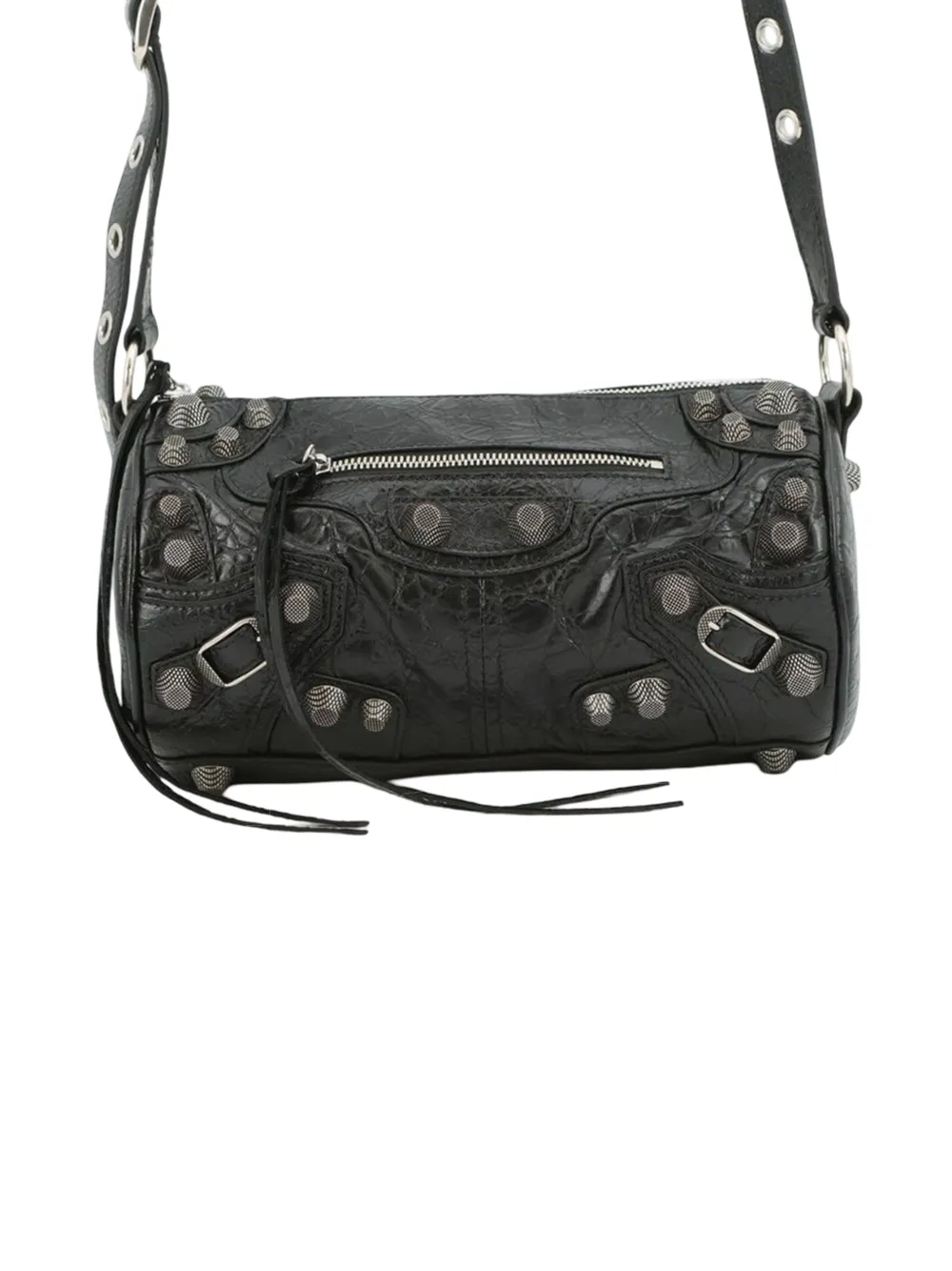 Balenciaga Pre-Owned 2021-2025 Lambskin Motocross Le Cagole Cylinder Bag crossbody bag - Nero