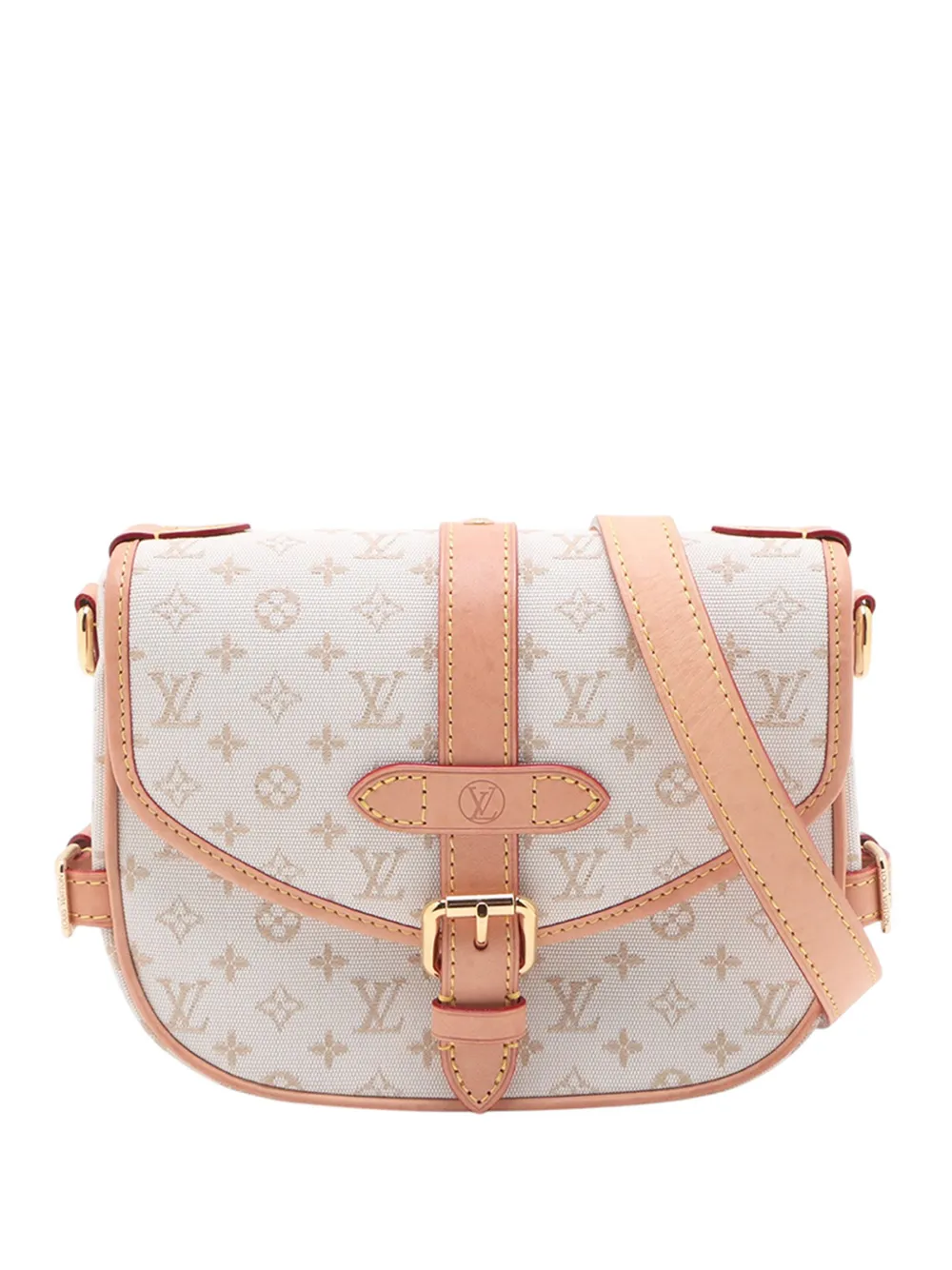 Louis Vuitton Pre-Owned 2021-2025 Monogram Mini Jacquard Saumur BB satchel - Bianco