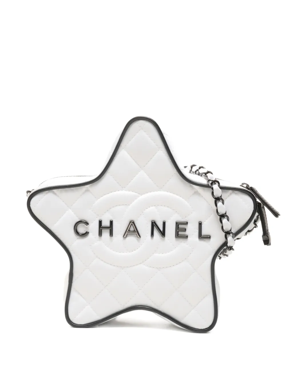 CHANEL Pre-Owned 2021-2025 Coco Mark Star shoulder bag - Bianco