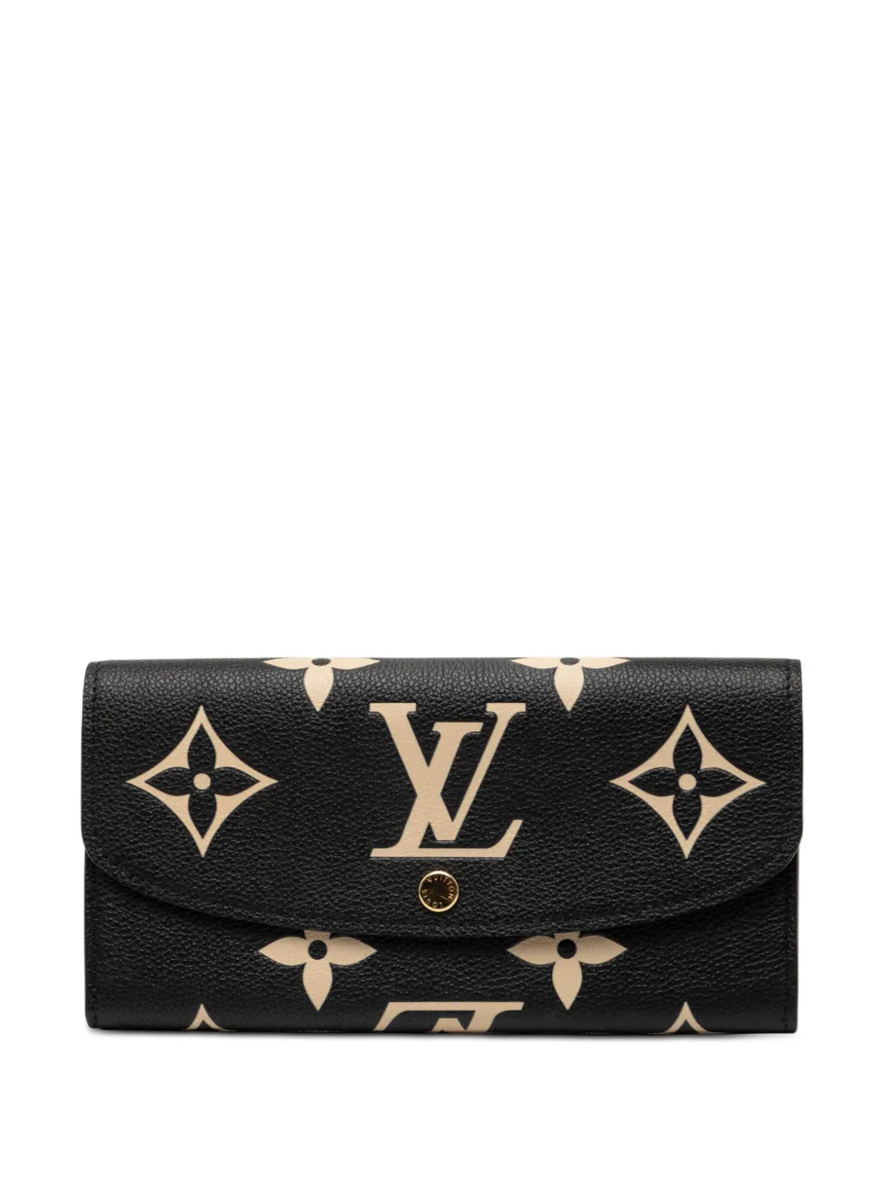 Louis Vuitton Pre-Owned 2021-2026 Bicolor Monogram Empreinte Giant Emilie Wallet long wallets - Braun