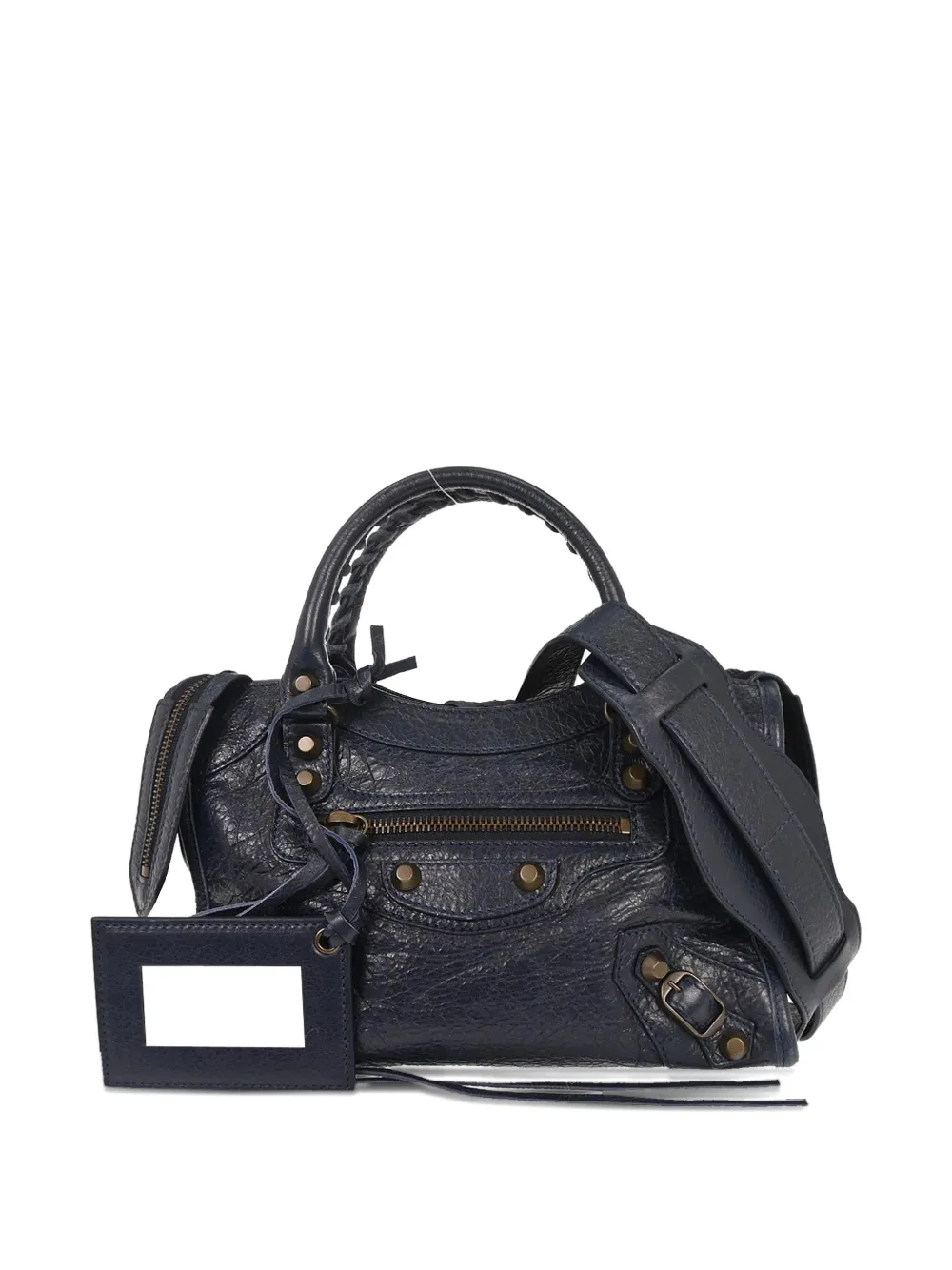 Balenciaga Pre-Owned 2015 Classic Mini City 2way braided-handle shoulder bag - Blu