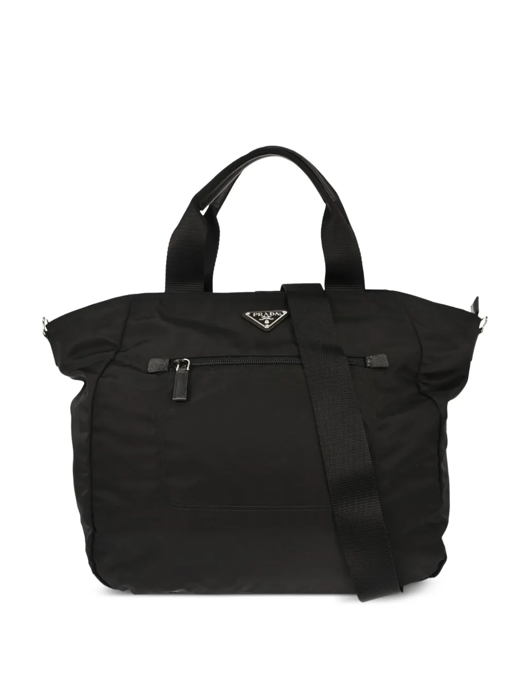 Prada Pre-Owned 1990-2000s logo-plaque tote bag - Nero