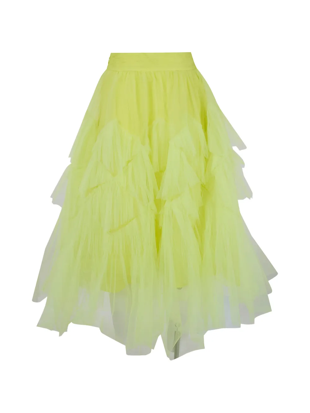 Essentiel Antwerp Jacie ruffled asymmetric midi skirt - Giallo