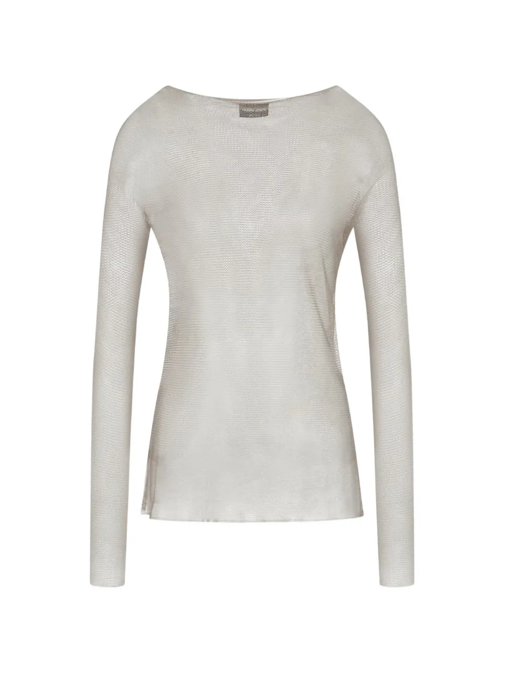 Giorgio Armani long-sleeve mesh top - Toni neutri