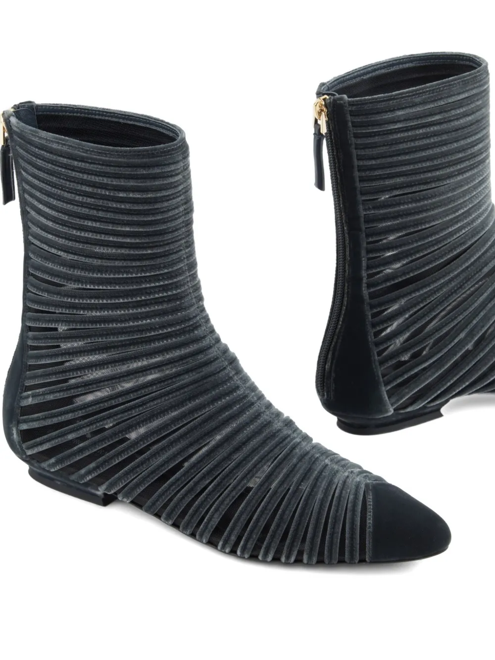 Giorgio Armani zip-fastening ankle boots Grijs