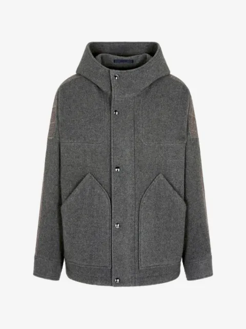 Giorgio Armani abrigo con capucha y botones