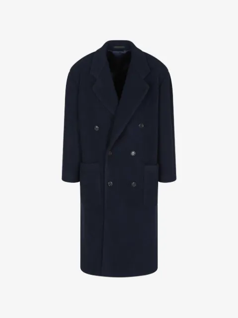 Giorgio Armani navy blue double-breasted coat