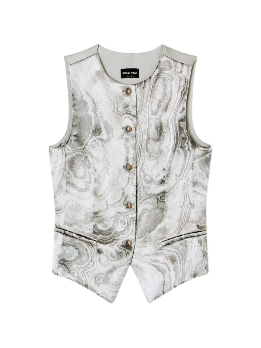 Giorgio Armani jacquard button waistcoat - Grigio