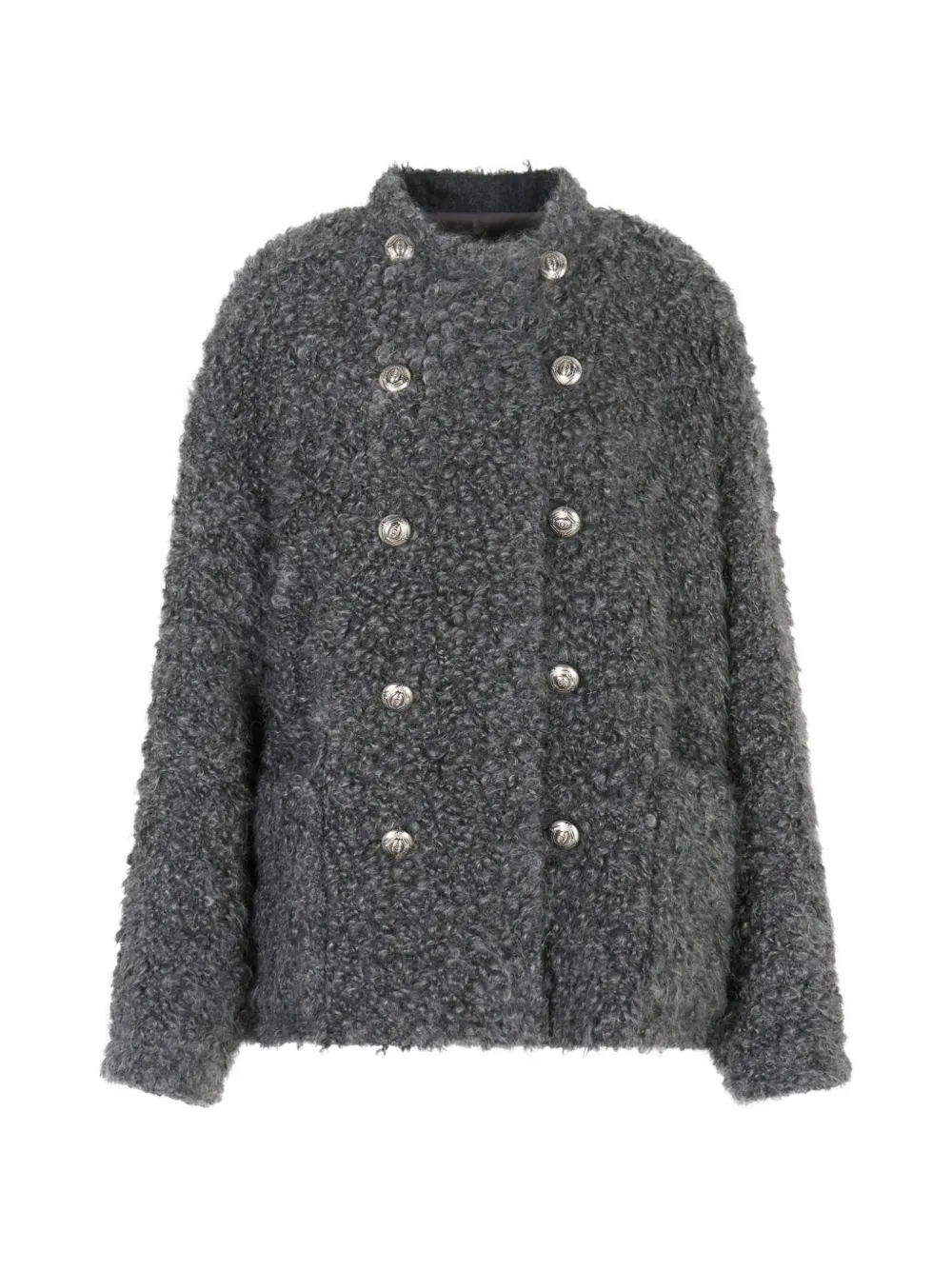 Giorgio Armani double-breasted buttoned jacket - Grigio