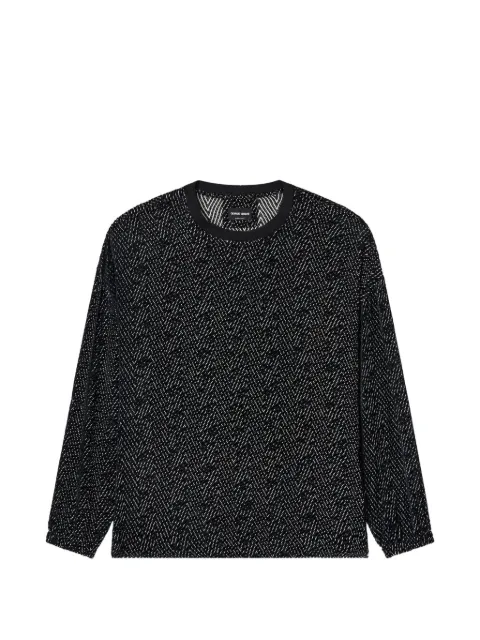Giorgio Armani t-shirt imprimé à col rond et manches longues