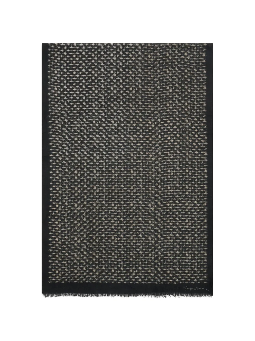 Giorgio Armani patterned scarf - Nero
