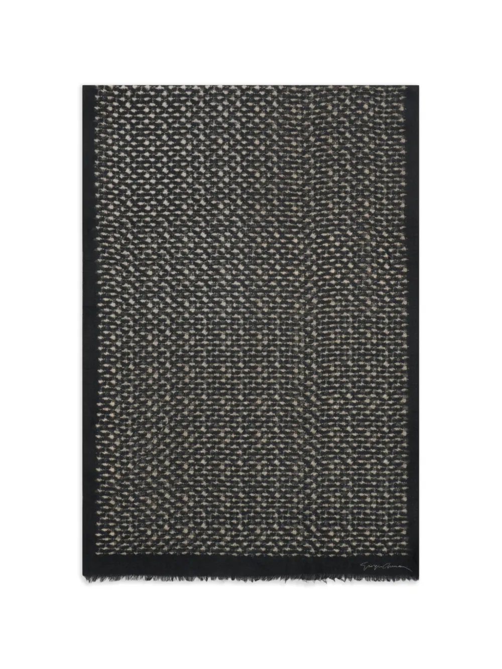 Giorgio Armani patterned scarf - Nero