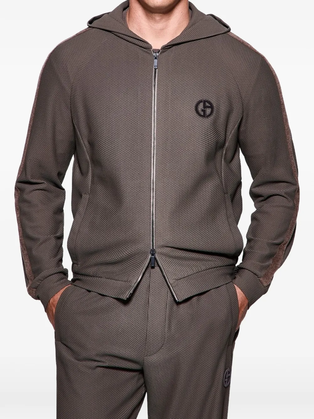 Giorgio Armani ワッフル ジップパーカー | パーカー