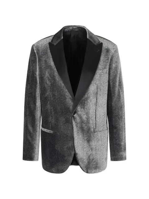 Giorgio Armani single-breasted devoré-velvet tuxedo jacket