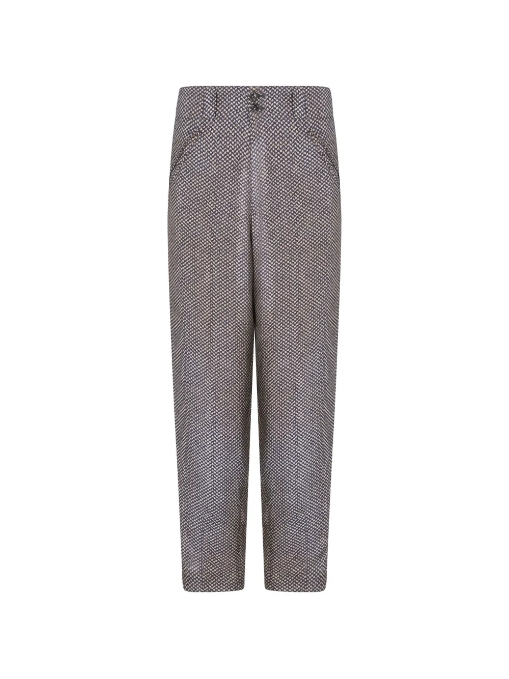 Giorgio Armani Broek met toelopende pijpen en patroon Blauw