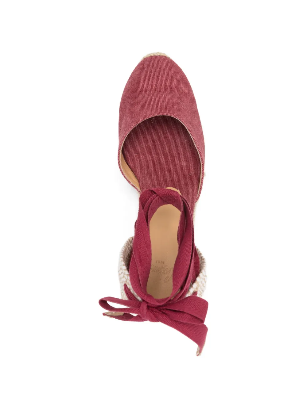 Castañer Carina espadrilles met sleehak Rood