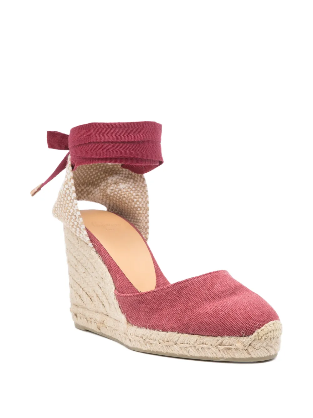 Castañer Carina espadrilles met sleehak Rood