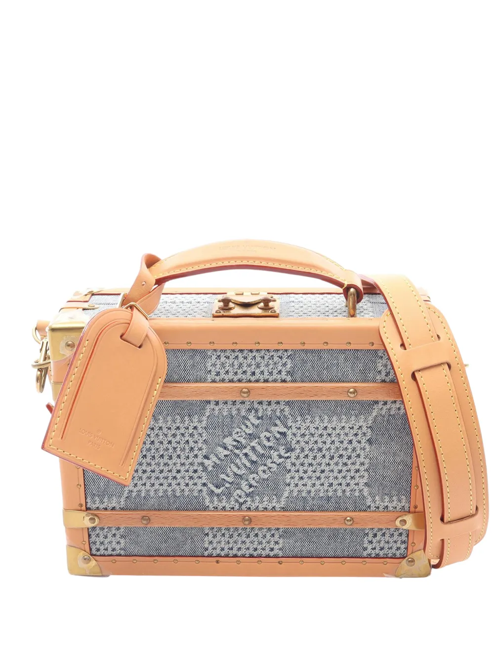 Louis Vuitton Pre-Owned 2021-2026 Damier Denim Handle Trunk satchel - Blu