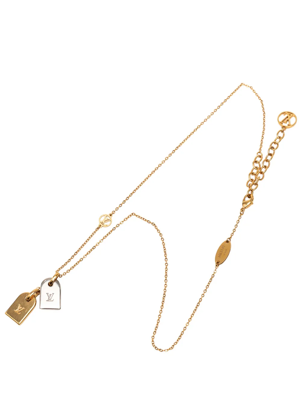 Louis Vuitton Pre-Owned 2020 Gold Plated Nanogram Pendant Necklace costume necklace - Oro