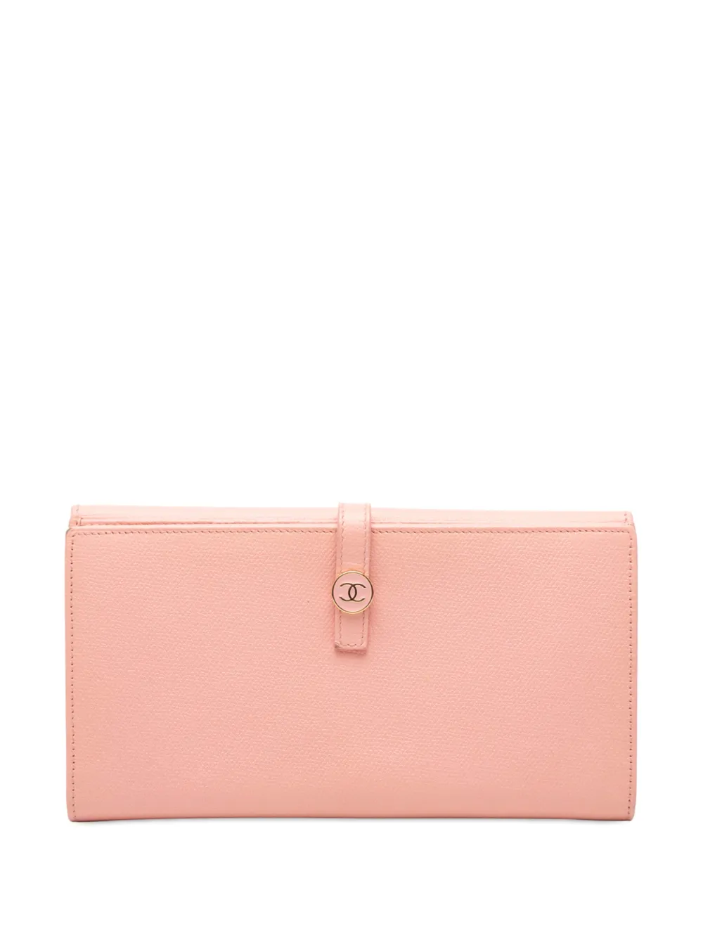 CHANEL Pre-Owned 2004-2005 CC Grained Calfskin Flap Wallet long wallets - Rosa