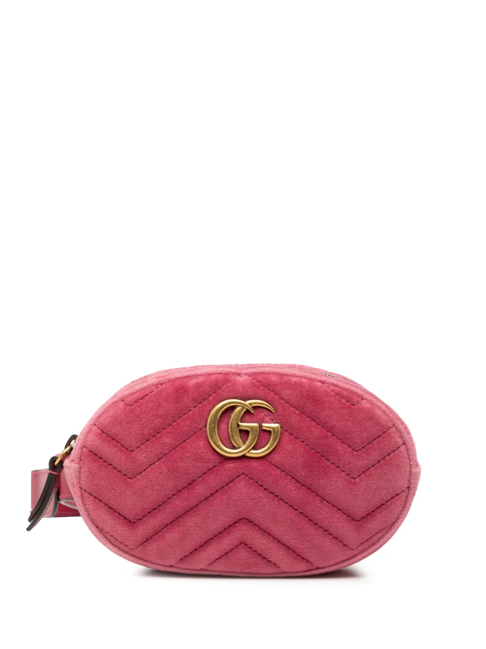 Gucci Pre-Owned 2016-2026 GG Marmont Matelasse Velvet belt bag - Rosa