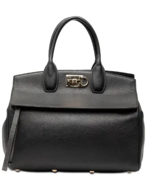 Ferragamo Pre-Owned 2010-2025 Leather Studio Satchel | Black