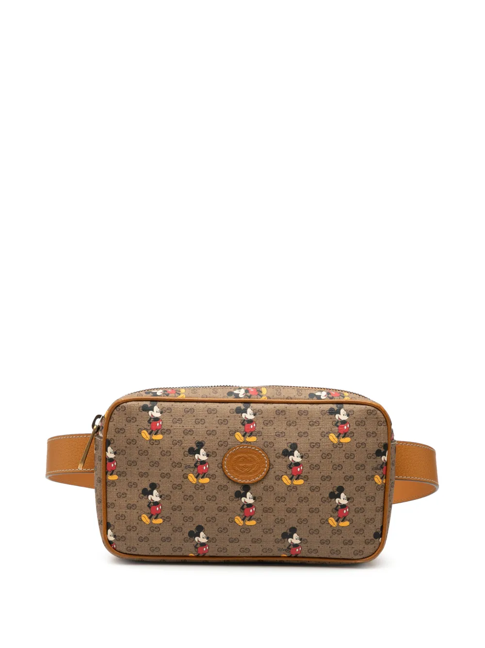 Gucci Pre-Owned 2016-2026 Disney Micro GG Supreme Mickey Mouse belt bag - Marrone
