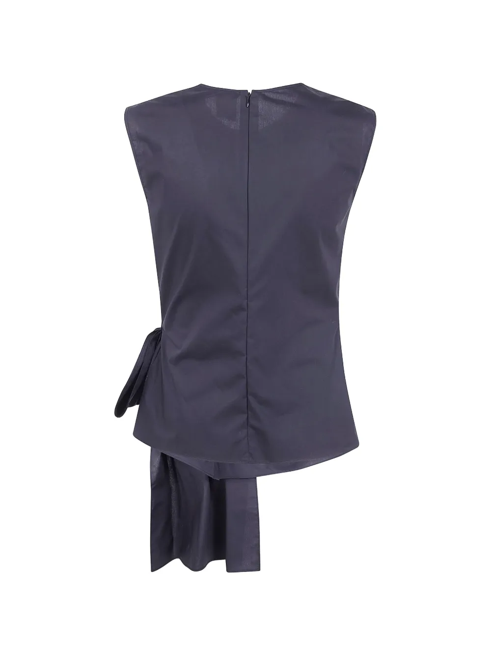  Mantu Draped Knot-detail Top - Black 