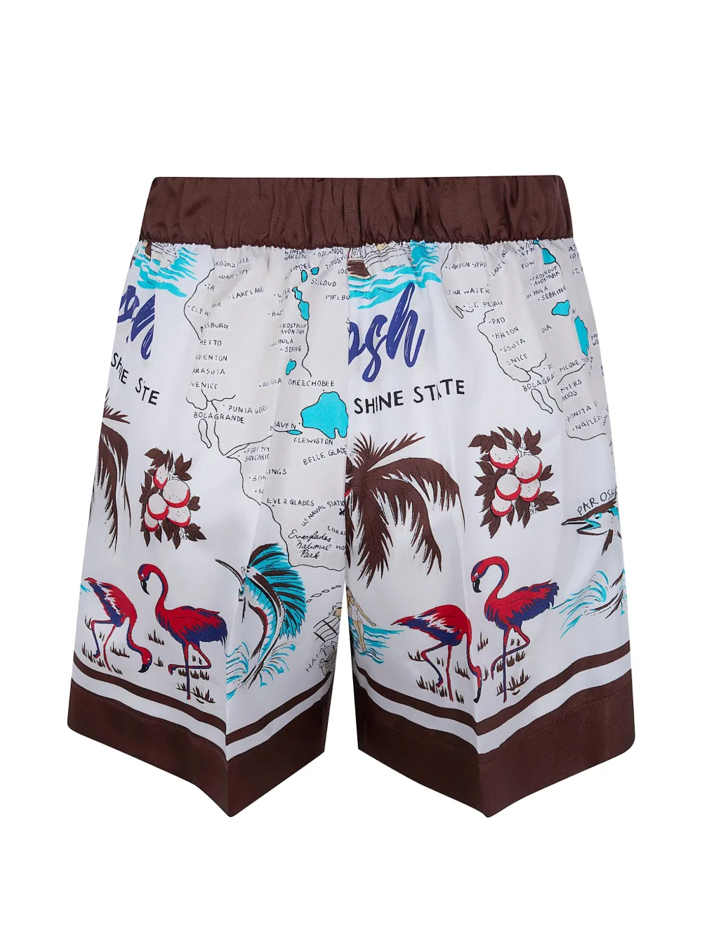  P.a.r.o.s.h. Printed Elasticated Short - White 