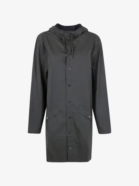 Rains Long Jacket hooded pocket coat