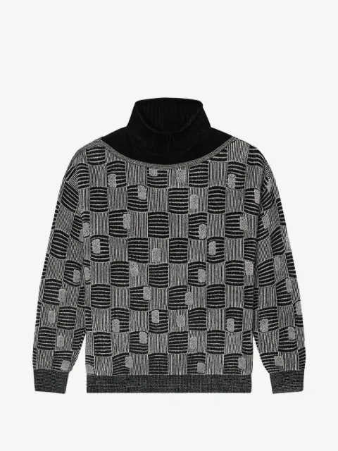 Giorgio Armani turtleneck patterned sweater