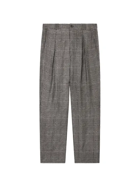 Giorgio Armani pleated houndstooth trousers