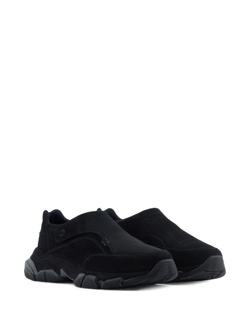 Giorgio Armani suede slip-on sneakers - Nero