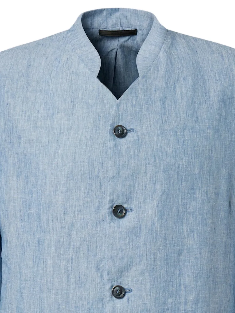 Giorgio Armani Jack met kraag en knopen Blauw