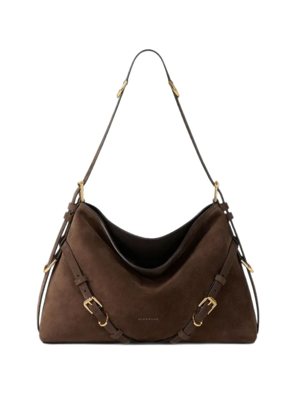 Givenchy Medium Voyou Bag in Suede in Brown