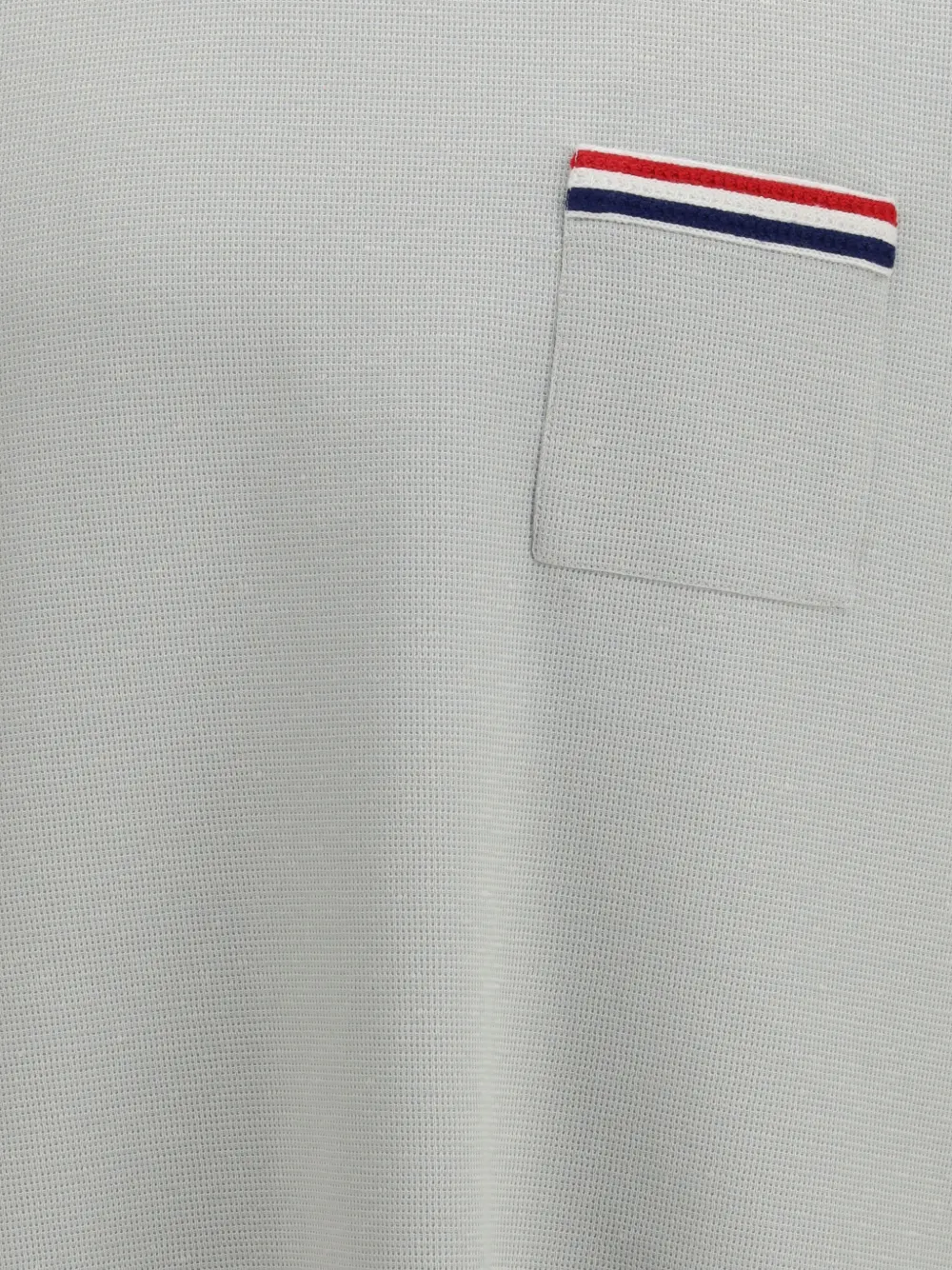 Thom Browne T-shirt met RWB-streep en zak Grijs