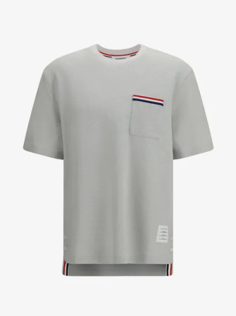 Thom Browne RWB stripe-trim pocket T-shirt
