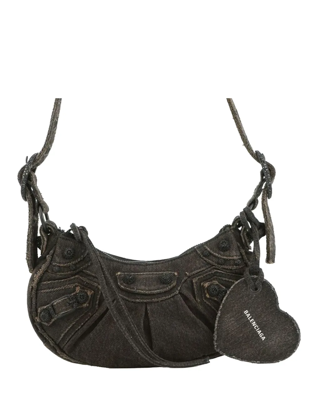 Balenciaga Pre-Owned 2005-2025 Denim Motocross Le Cagole XS crossbody bag - Nero