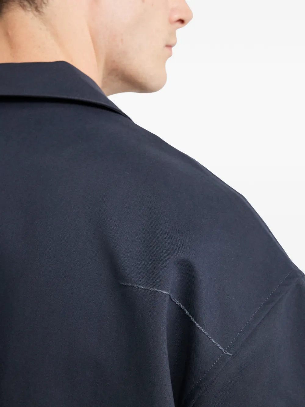 Off Duty Overhemd met korte mouwen en zak Blauw