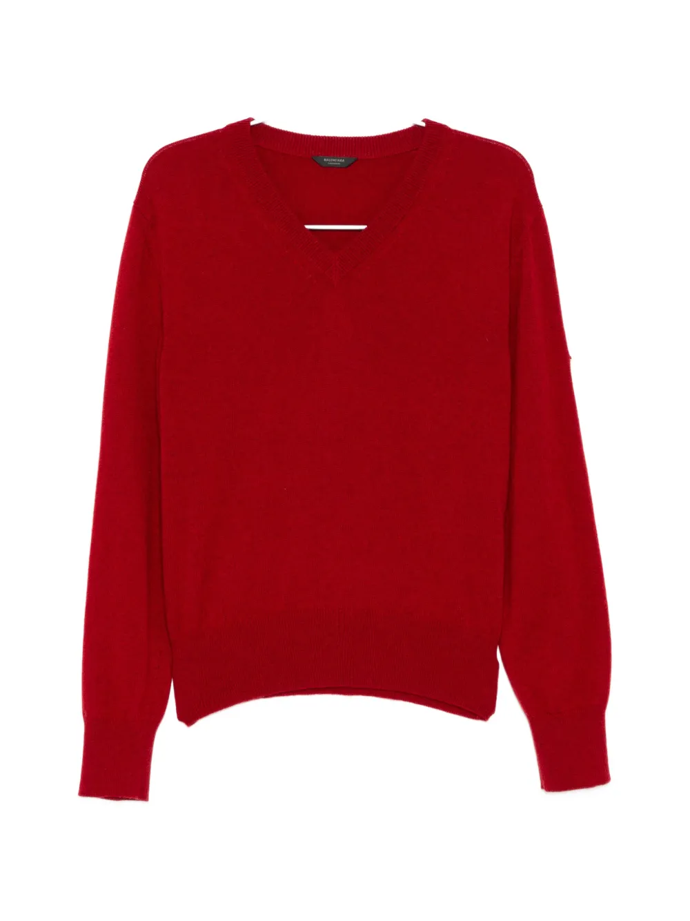 Balenciaga v-neck long-sleeve knitwear - Rosso