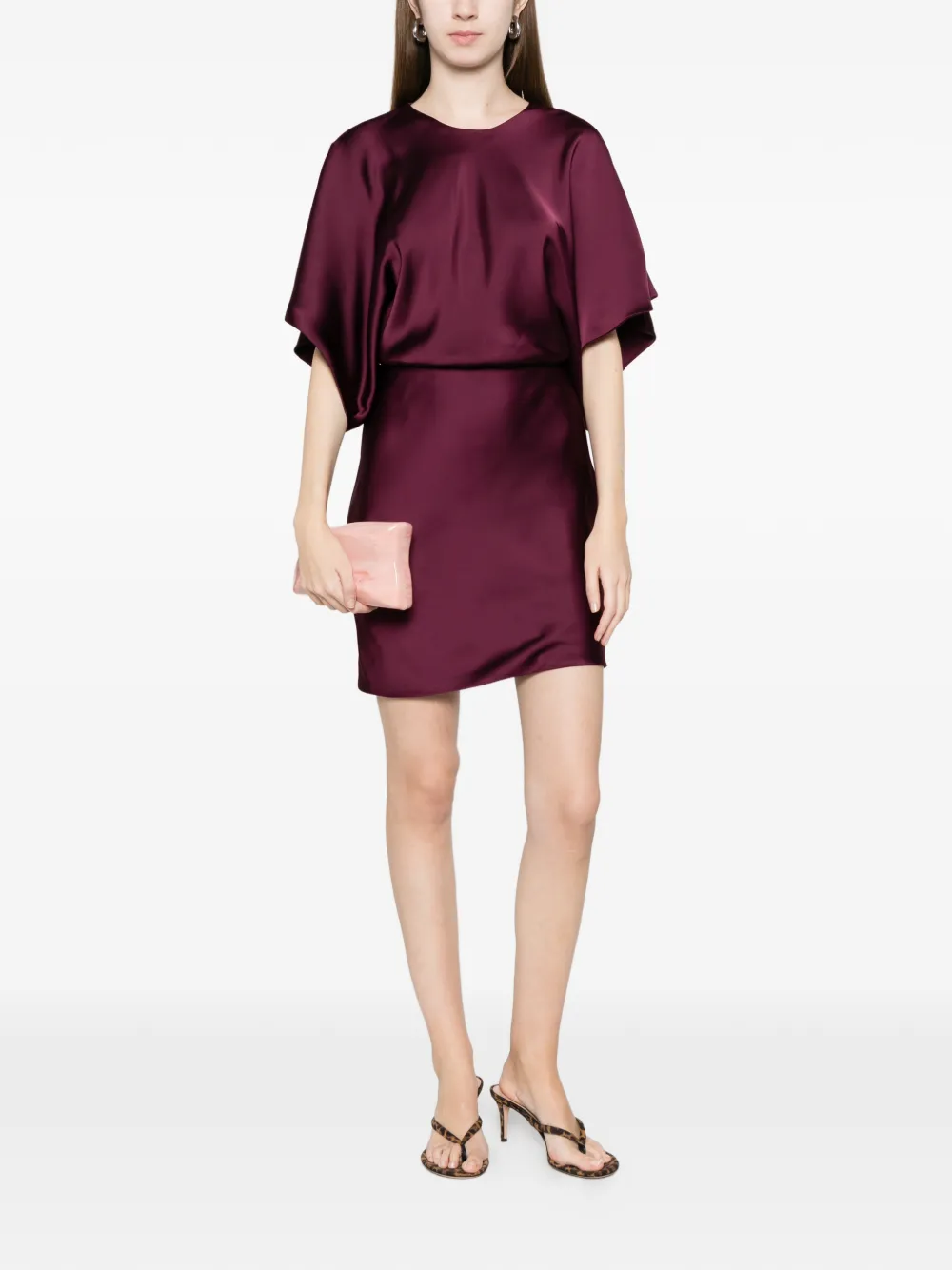 Norma Kamali Obie mini-jurk Paars