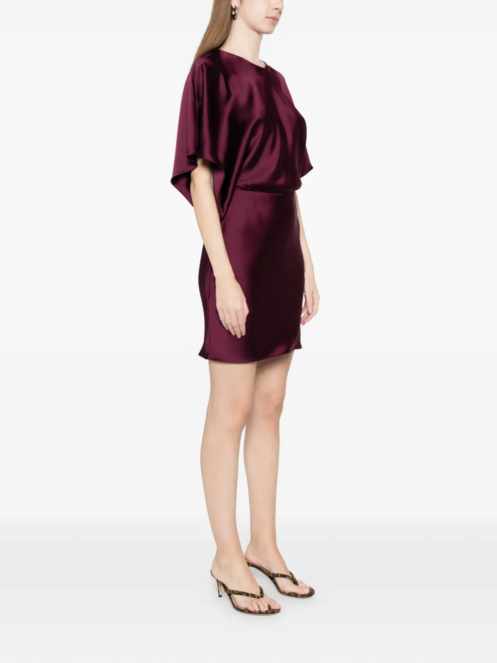 Norma Kamali Obie mini-jurk Paars